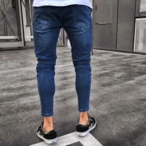 Fashion Mens Cool Designer Jeans Skinny Ripped Destroyed Stretch Slim Fit Hop Hop Pants With Holes for Men