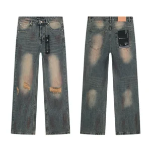 High Quality Men's Designer Ripped Vintage Slim Jeans Blue Men Pants Distressed Denim Jeans
