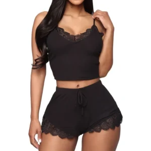 Casual Night Wear Silk Satin Pajama Women Loungewear Pyjamas Knitted Plus Size Women's Sleepwear