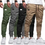 Cargo Pants Men’s Loose Straight sports Clothing Solid color sweatpants Versatile Joggers Woven Casual Male Trousers