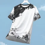 Men’s T-shirt Fashion Color Block 3D Print Tee Outdoor Run Fitness Sports Short Sleeve Summer Casual O-neck Loose Breathable Top
