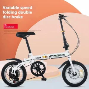 12Inch Cycling City Mini Folding Bicycle Small Bike For Male And Female Students Portable Ultra Light Transmission Disc Brakes