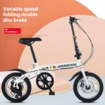 12 Small Bike cycling City Mini Folding Bicycle For Male And Female Students Portable Ultra Light Transmission Disc Brakes