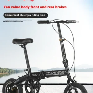 12 Small Bike cycling City Mini Folding Bicycle For Male And Female Students Portable Ultra Light Transmission Disc Brakes