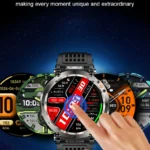 New 5ATM Outdoor Smart Watch Men 600mAh LED Flashlight SmartWatch Compass Bluetooth call Heart rate IP 68 Sports Smartwatch 2025