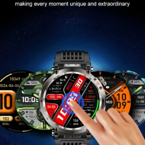 New 5ATM Outdoor Men 600mAh Heart rate IP 68 Sports Smartwatch 2025