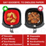 22cm Silicone Air Fryers Oven Baking Tray Pizza Fried Chicken Airfryer Silicone Basket Reusable Airfryer Pan Liner Accessories