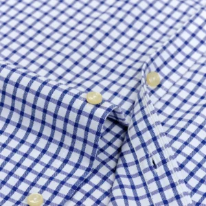 Men's Long Sleeve Oxford Plaid Striped Work Casual Shirt with Pocket, Spring Autumn  Cotton Blend Regular-fit Button-down Shirts
