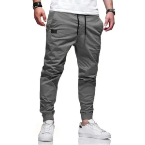 Cargo Pants Men's Loose Straight sports Clothing Solid color sweatpants Versatile Joggers Woven Casual Male Trousers