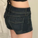 Hot Girl Low Waist Denim Super Short Shorts Women Summer New American Deep Blue High Street Bodycon A- Line Hot Pants