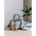 French Hand Boston Bag Women Advanced New Denim Shoulder Crossbody Bag Commuter Makeup Pillow Bag