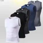 Men Quick Dry Running T-Shirts Compression Vest Sleeveless Quick-Drying Jersey Training Shirt Gym Mens Tank Top