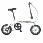 Foldable 12-inch variable-speed compact bicycle for adults, lightweight and portable, suitable for both boys and girls.