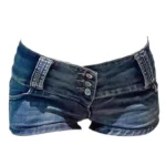 Hot Girl Low Waist Denim Super Short Shorts Women Summer New American Deep Blue High Street Bodycon A- Line Hot Pants