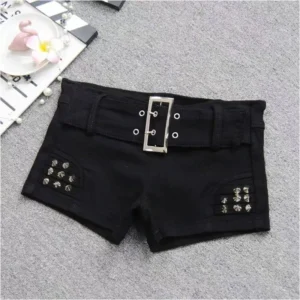 Hot Girl Low Waist Denim Super Short Shorts Women Summer New American Deep Blue High Street Bodycon A- Line Hot Pants