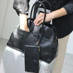Women’s Genuine Leather Large Capacity Tote Bag Female Retro Luxury Briefcase Vintage Cowhide Shoulder Handbag