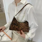New Shoulder Bags for Women High Quality Zebra Underarm Handbags PU Leather Leopard Armpit Purse Bag