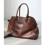Women’s Genuine Leather Large Capacity Tote Bag Female Retro Luxury Briefcase Vintage Cowhide Shoulder Handbag