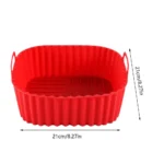 Silicone Air Fryer Oven Baking Plate Pizza Fried Chicken Silicone Basket Reusable Air Fryer Liner Accessory Silicone Air Fryer