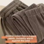 Double-Sided Fce Lined Thiened Sweatpants Men’s Winter Loose Warm Sports Casual Trousers Youth Faion Long Pants