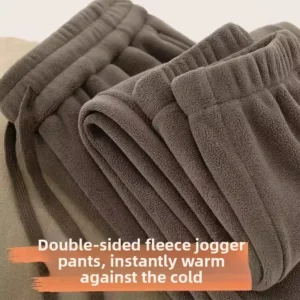 Double-Sided Fce Lined Thiened Sweatpants Men's Winter Loose Warm Sports Casual Trousers Youth Faion Long Pants