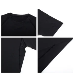 Men Compression Running T Shirt Fitness Tight Short Sleeve Tshirt Training Jogging Shirts Gym Sportswear Quick Dry Rashguard