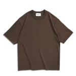 WAVLATII Oversized Summer T shirts for Women Men Brown Casual Female Korean Streetwear Tees Unisex Basic Solid Young Cool Tops