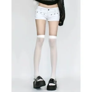 Hot Girl Low Waist Denim Super Short Shorts Women Summer New American Deep Blue High Street Bodycon A- Line Hot Pants