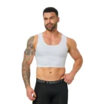Men’s seamless shaping short vest, sleeveless slim fit underwear, high elasticity breathable comfortable vest