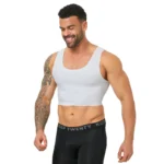 Men’s seamless shaping short vest, sleeveless slim fit underwear, high elasticity breathable comfortable vest