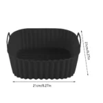 Silicone Air Fryer Oven Baking Plate Pizza Fried Chicken Silicone Basket Reusable Air Fryer Liner Accessory Silicone Air Fryer