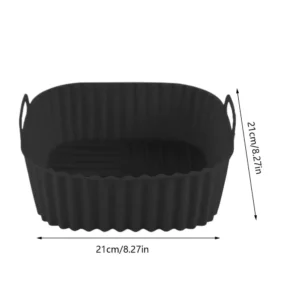 Silicone Air Fryer Oven Baking Plate Pizza Fried Chicken Silicone Basket Reusable Air Fryer Liner Accessory Silicone Air Fryer