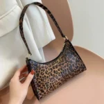 New Shoulder Bags for Women High Quality Zebra Underarm Handbags PU Leather Leopard Armpit Purse Bag