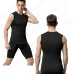 Men Quick Dry Running T-Shirts Compression Vest Sleeveless Quick-Drying Jersey Training Shirt Gym Mens Tank Top