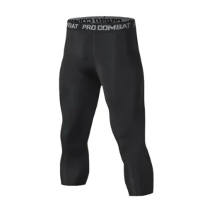 Men's Leggings Compression Pants Sports Leggings Basketball Quarter Shorts Quick Drying Running Training Stretch Fitness Pants