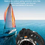 New 5ATM Outdoor Smart Watch Men 600mAh LED Flashlight SmartWatch Compass Bluetooth call Heart rate IP 68 Sports Smartwatch 2025