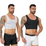 Men’s seamless shaping short vest, sleeveless slim fit underwear, high elasticity breathable comfortable vest