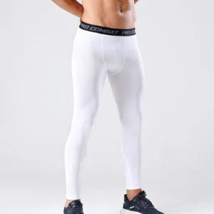 Men's Leggings Compression Pants Sports Leggings Basketball Quarter Shorts Quick Drying Running Training Stretch Fitness Pants