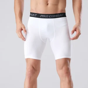 Men's Leggings Compression Pants Sports Leggings Basketball Quarter Shorts Quick Drying Running Training Stretch Fitness Pants