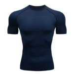 Men Compression Running T Shirt Fitness Tight Short Sleeve Tshirt Training Jogging Shirts Gym Sportswear Quick Dry Rashguard