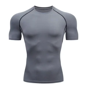 Men Compression Running T Shirt Fitness Tight Short Sleeve Tshirt Training Jogging Shirts Gym Sportswear Quick Dry Rashguard