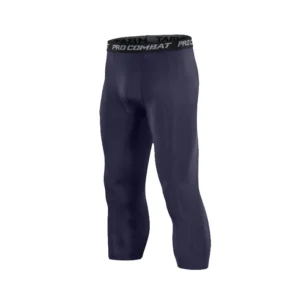 Men's Leggings Compression Pants Sports Leggings Basketball Quarter Shorts Quick Drying Running Training Stretch Fitness Pants