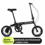 Foldable 12-inch variable-speed compact bicycle for adults, lightweight and portable, suitable for both boys and girls.