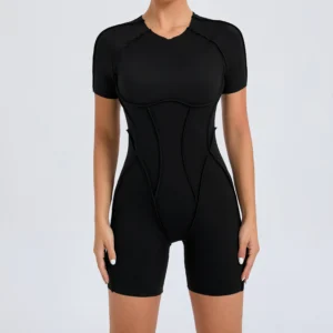 Short Jumpsuit Gym Clothes For Women Sportswear Fitness Overalls Backless Scrunch Booty Yoga Suit Sports Set Outfit