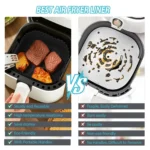 Silicone Air Fryer Oven Baking Plate Pizza Fried Chicken Silicone Basket Reusable Air Fryer Liner Accessory Silicone Air Fryer