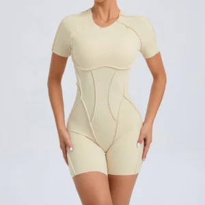 Short Jumpsuit Gym Clothes For Women Sportswear Fitness Overalls Backless Scrunch Booty Yoga Suit Sports Set Outfit