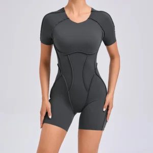 Short Jumpsuit Gym Clothes For Women Sportswear Fitness Overalls Backless Scrunch Booty Yoga Suit Sports Set Outfit