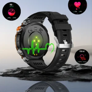 New 5ATM Outdoor Men 600mAh Heart rate IP 68 Sports Smartwatch 2025