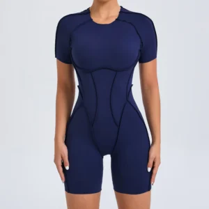 Short Jumpsuit Gym Clothes For Women Sportswear Fitness Overalls Backless Scrunch Booty Yoga Suit Sports Set Outfit