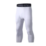 Men’s Leggings Compression Pants Sports Leggings Basketball Quarter Shorts Quick Drying Running Training Stretch Fitness Pants